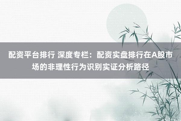 配资平台排行 深度专栏：配资实盘排行在A股市场的非理性行为识别实证分析路径